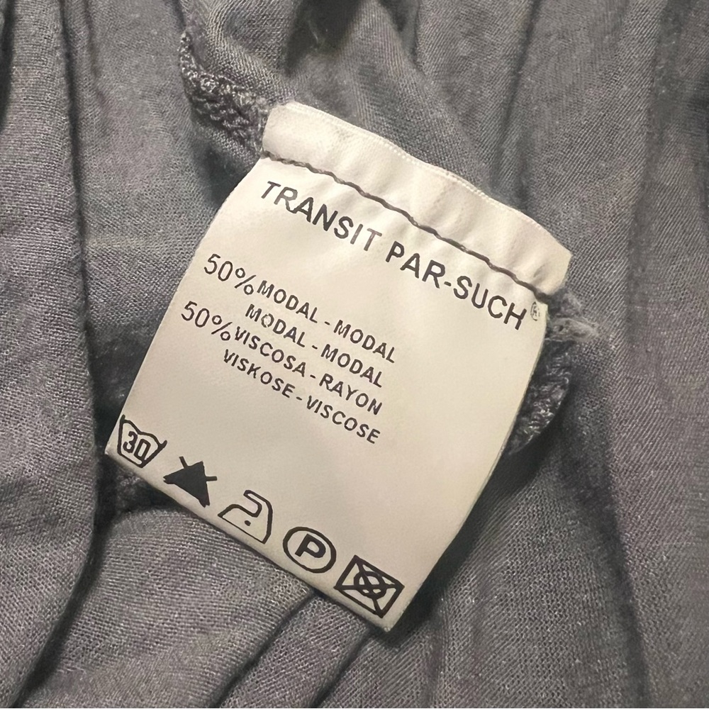 Vintage Transit Par-Such Gray Flowy Dress Size S - Picture 7 of 8